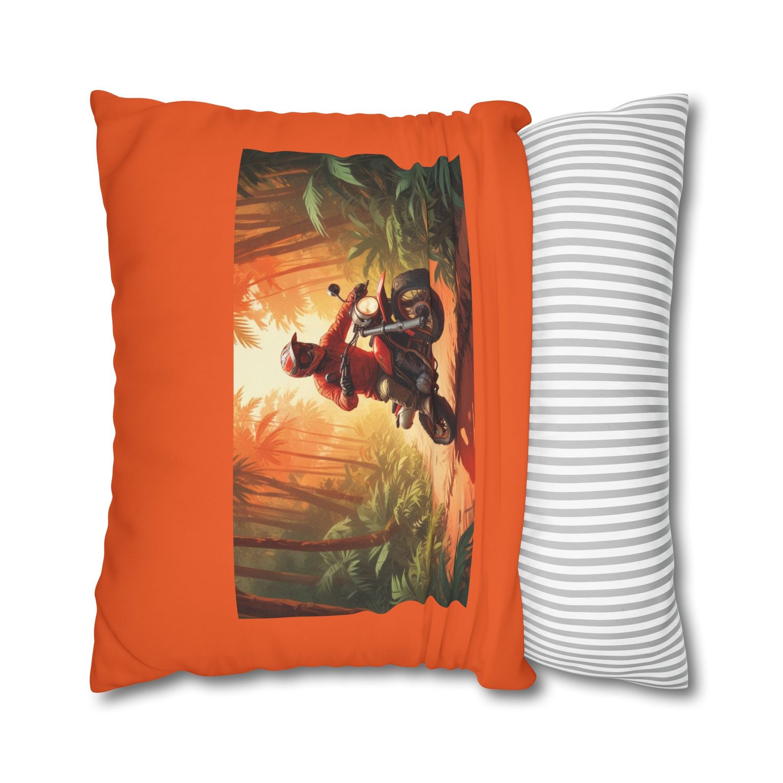 Scrambling Bikes Square Poly Canvas Pillowcase - Image 18