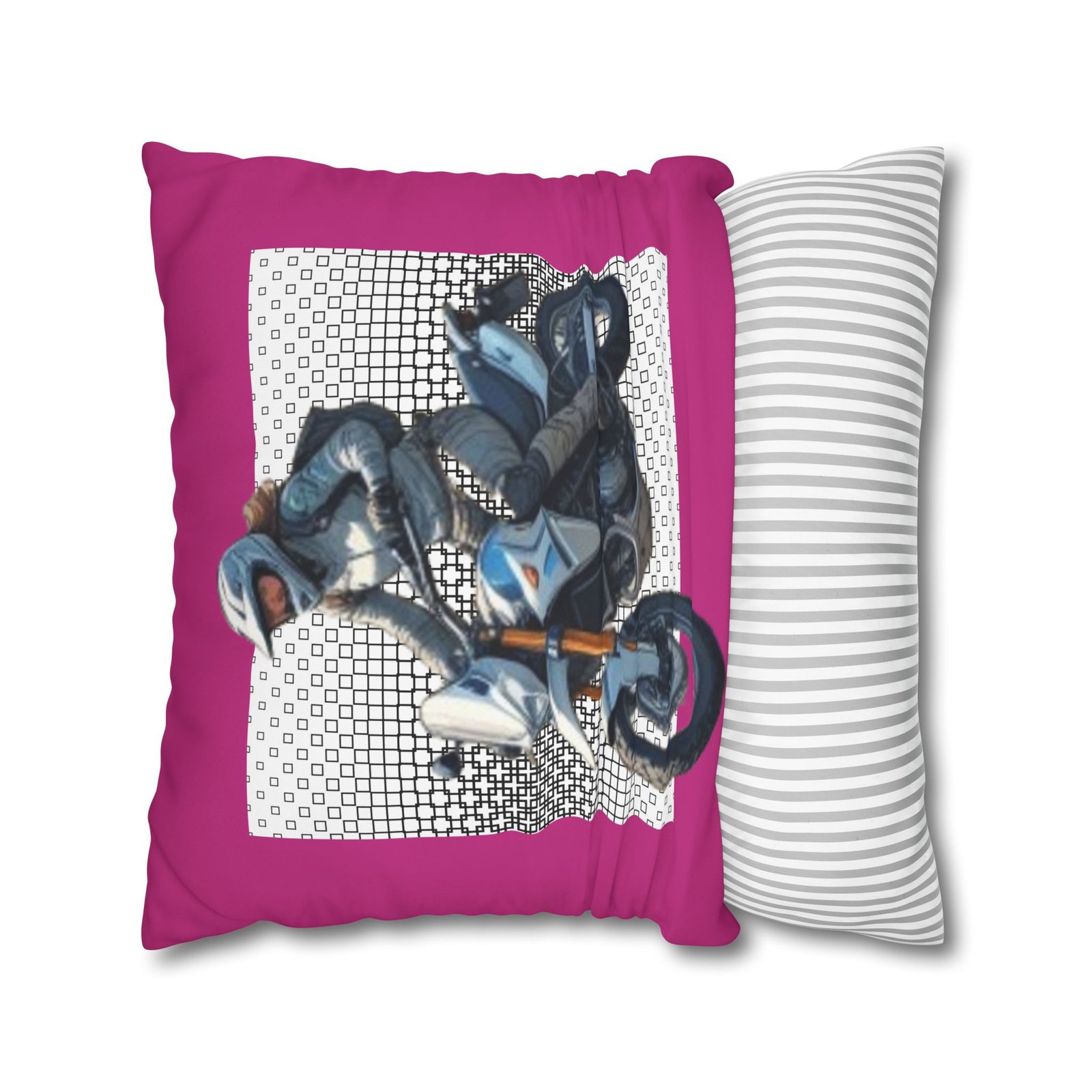 Scrambling Bikes Square Poly Canvas Pillowcase - Image 14