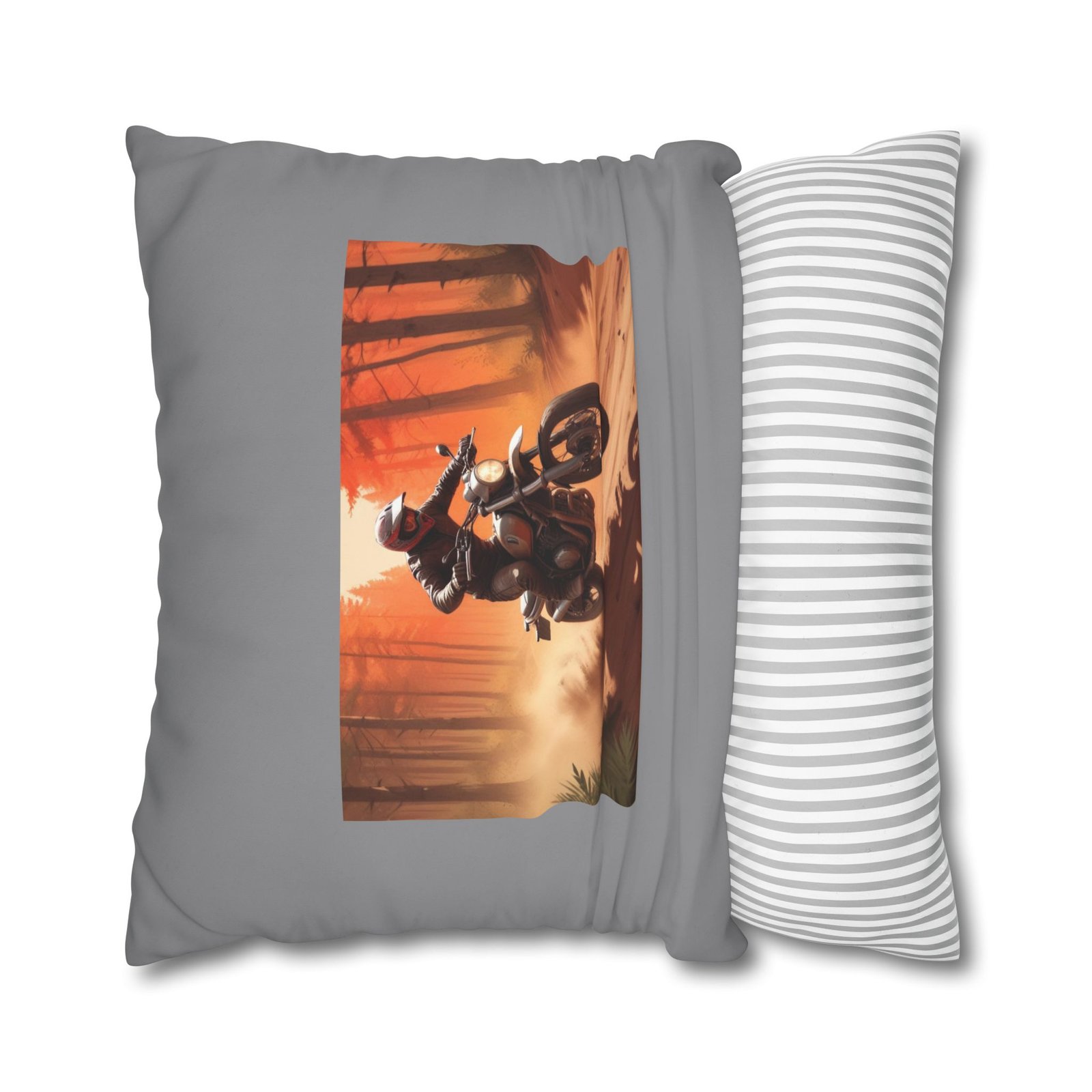 Scrambling Bikes Square Poly Canvas Pillowcase - Image 18