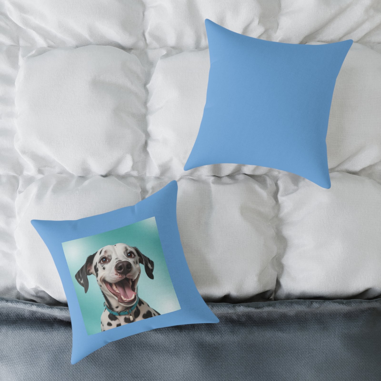 Dalmatian Pet Dog Puppy Cushion 08 Square Poly Canvas Pillow 08 - Image 8