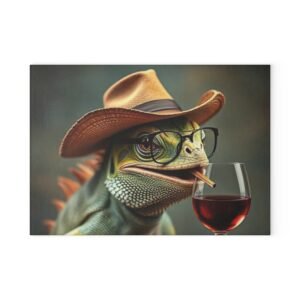 Iguana Dragon Glass Cutting Board - Unique Kitchen Decor, Perfect Gift for Chefs, Home Cooks, and Housewarmings, Ideal for Birthdays or Holidays