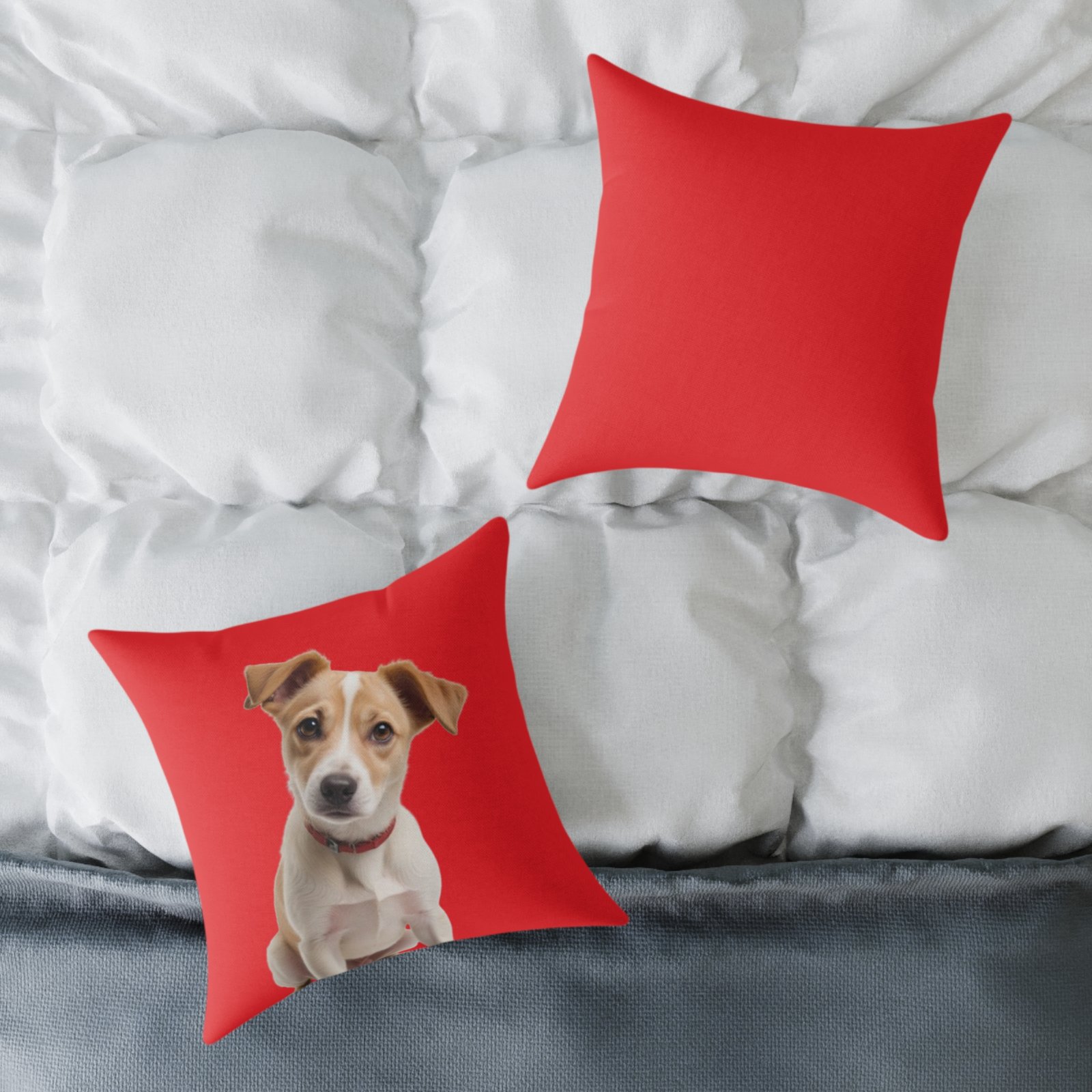 Jack Russell Square Poly Canvas Pillow - Image 8