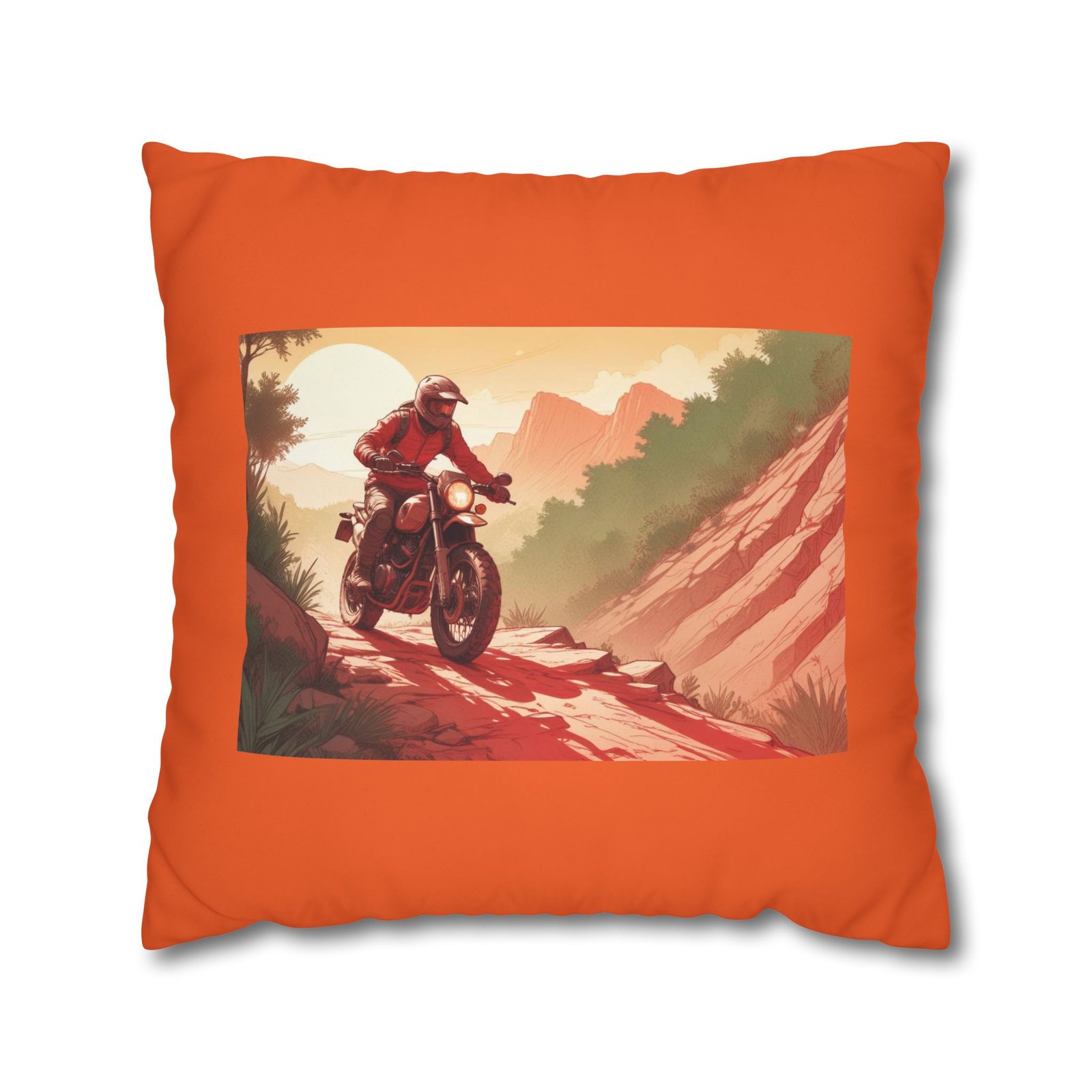Scrambling Bikes Square Poly Canvas Pillowcase - Image 13