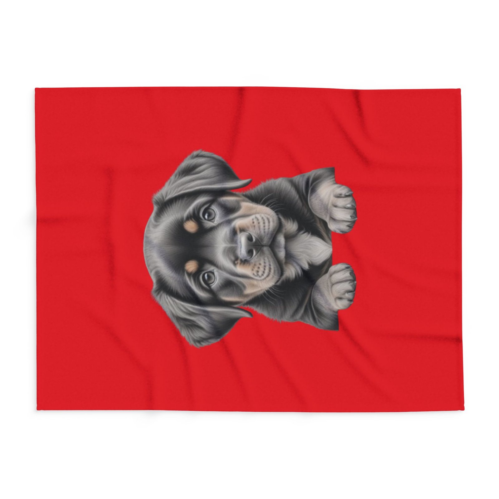 Rottweiller Puppy Arctic Fleece Blanket - Image 10