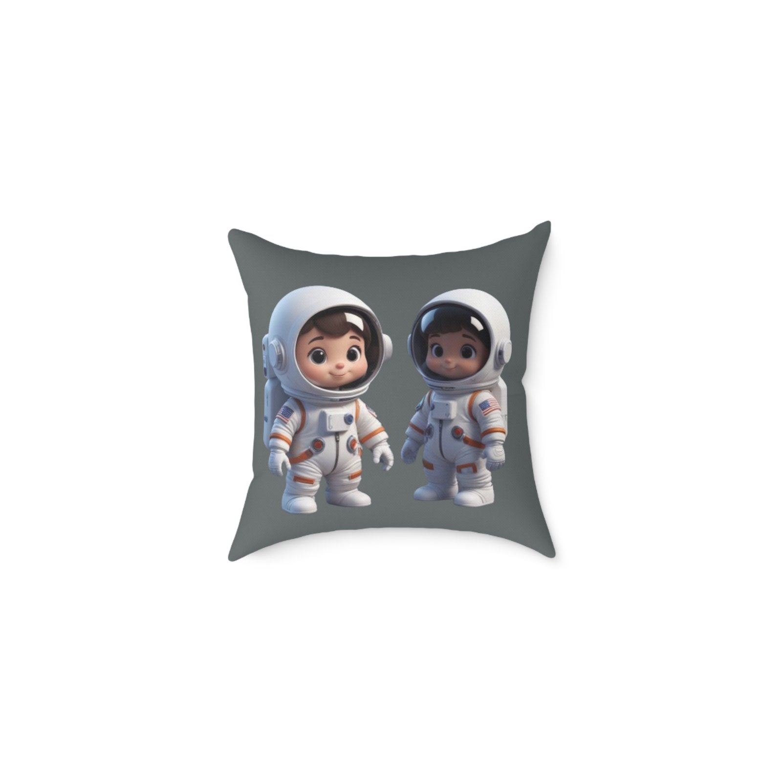 Astronauts Square Poly Canvas Pillow 08