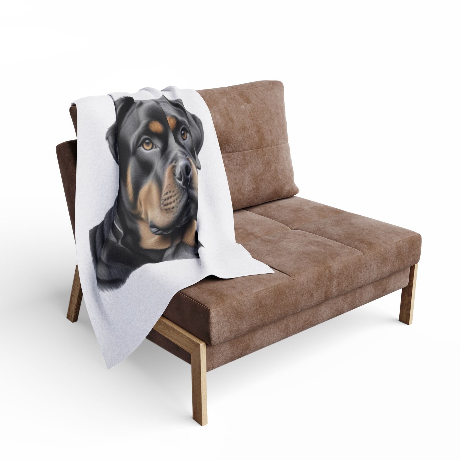 Rottweiller Puppy Arctic Fleece Blanket 08 - Image 4