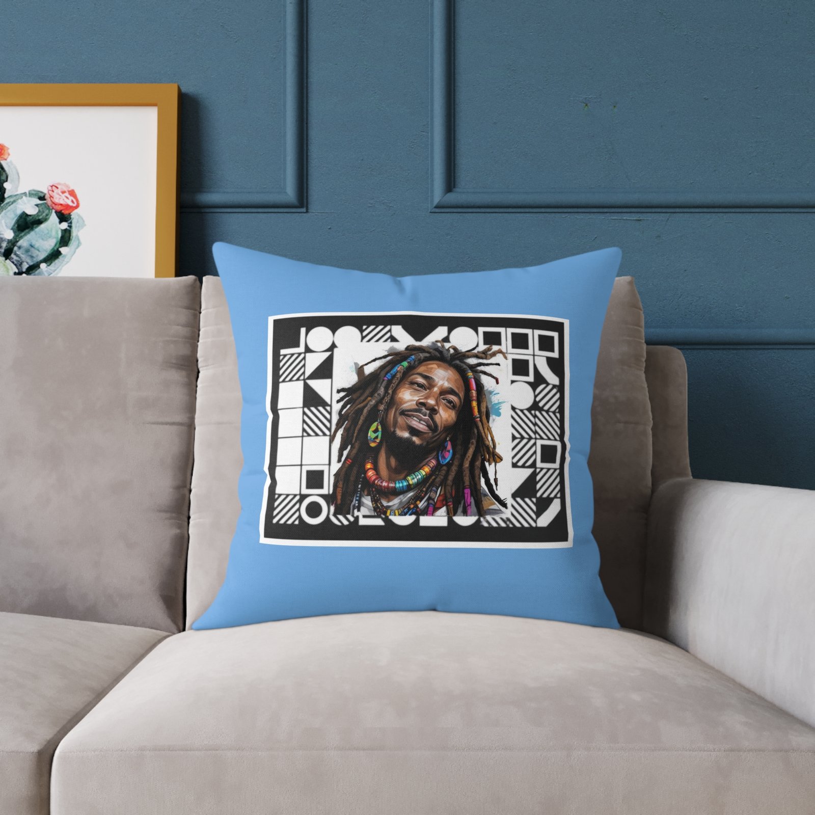 Rastafarian Square Poly Canvas Pillow - Image 11