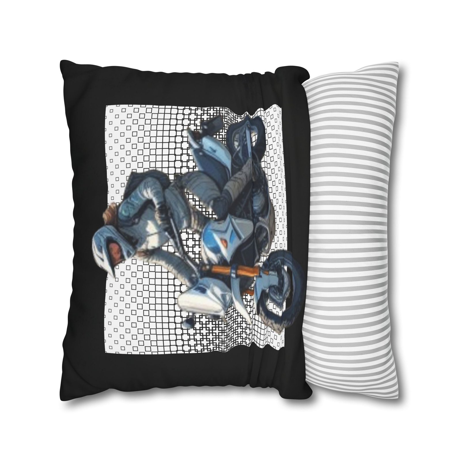 Scrambling Bikes Square Poly Canvas Pillowcase - Image 14