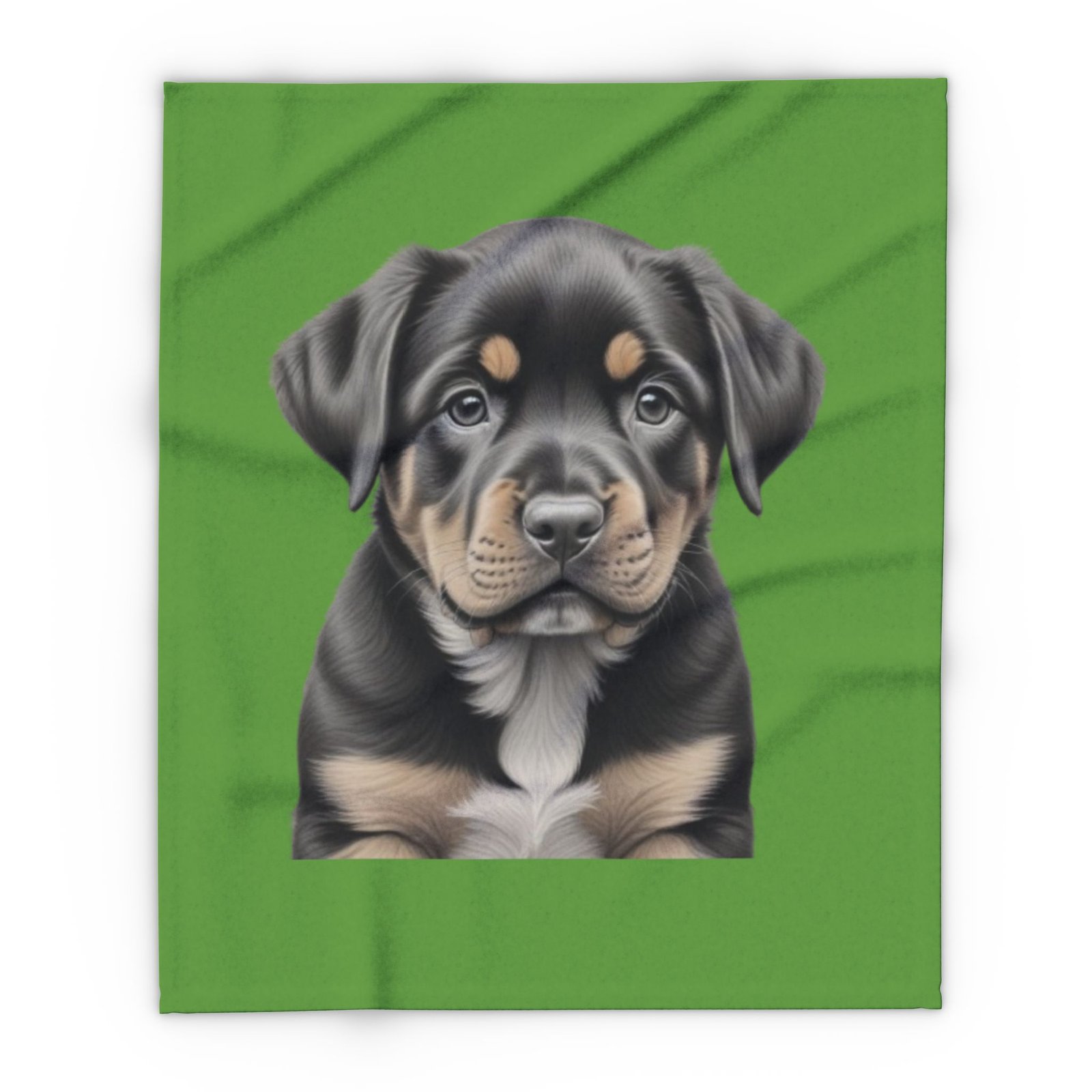 Rottweiller Puppy Arctic Fleece Blanket 71 - Image 5