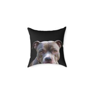 Staffordshire Bull Terrier Square Poly Canvas Pillow