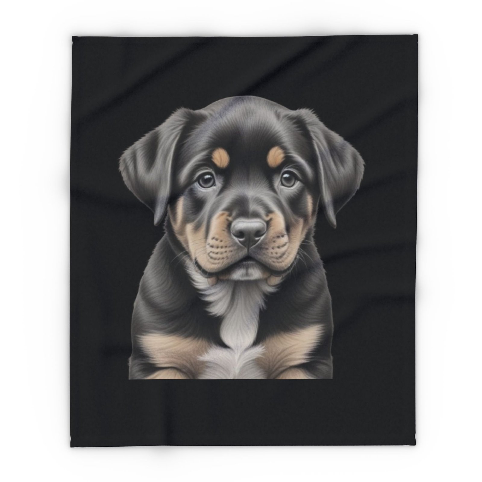 Rottweiller Puppy Arctic Fleece Blanket - Image 5