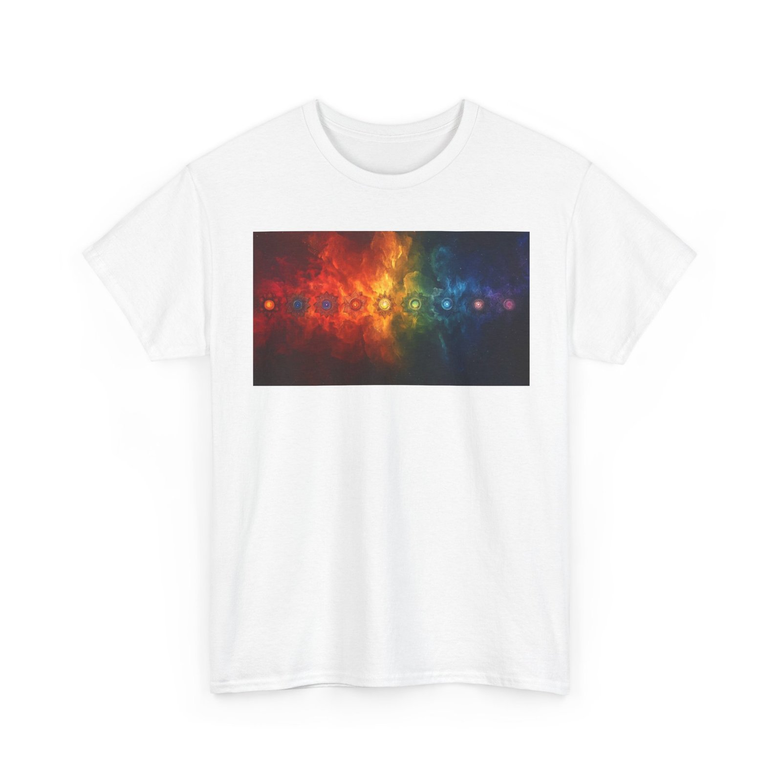 Chakras Yoga Unisex Heavy Cotton Tee - Image 3