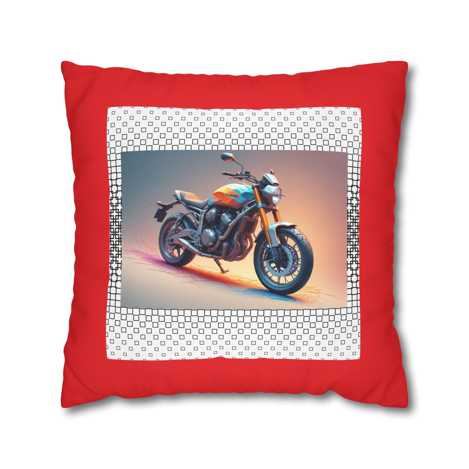 Scrambling Bikes Square Poly Canvas Pillowcase - Image 13