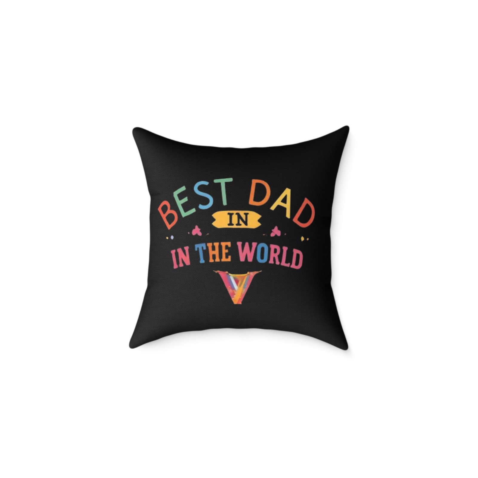 Best Dad Square Poly Canvas Pillow - Image 5