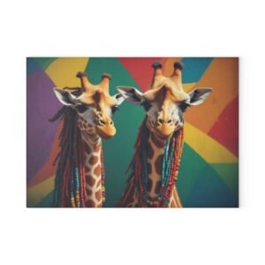 Reggae Rasta Glass Cutting Board - Unique Kitchen Decor, Perfect Gift for Chefs, Home Cooks, and Housewarmings, Ideal for Birthdays or Holidays