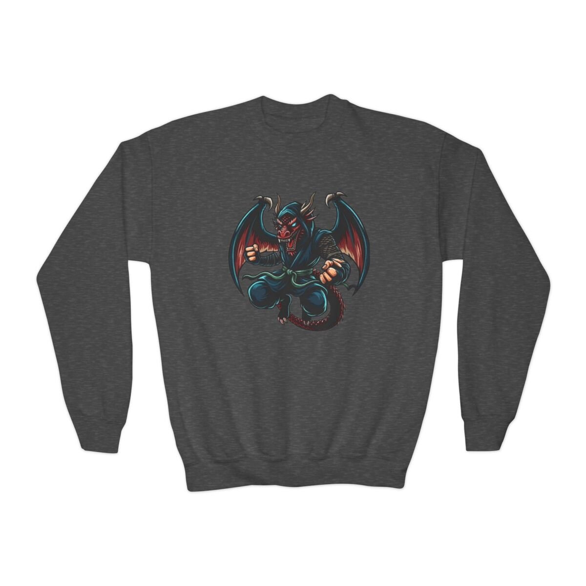Street Reptile Kids Graphic Crewneck Sweatshirt — Cool Cartoon Lizard in Cap - Image 21