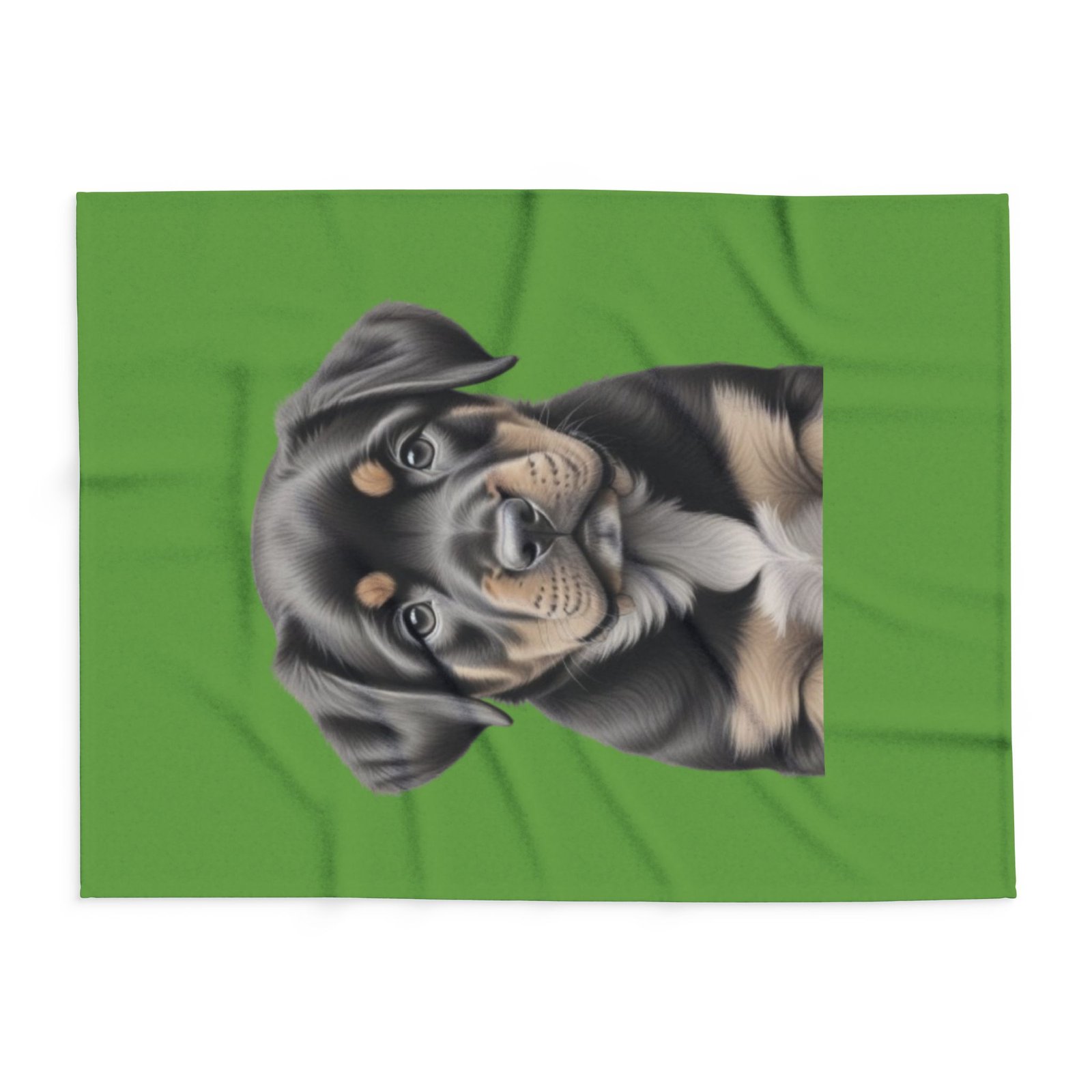 Rottweiller Puppy Arctic Fleece Blanket 71 - Image 10