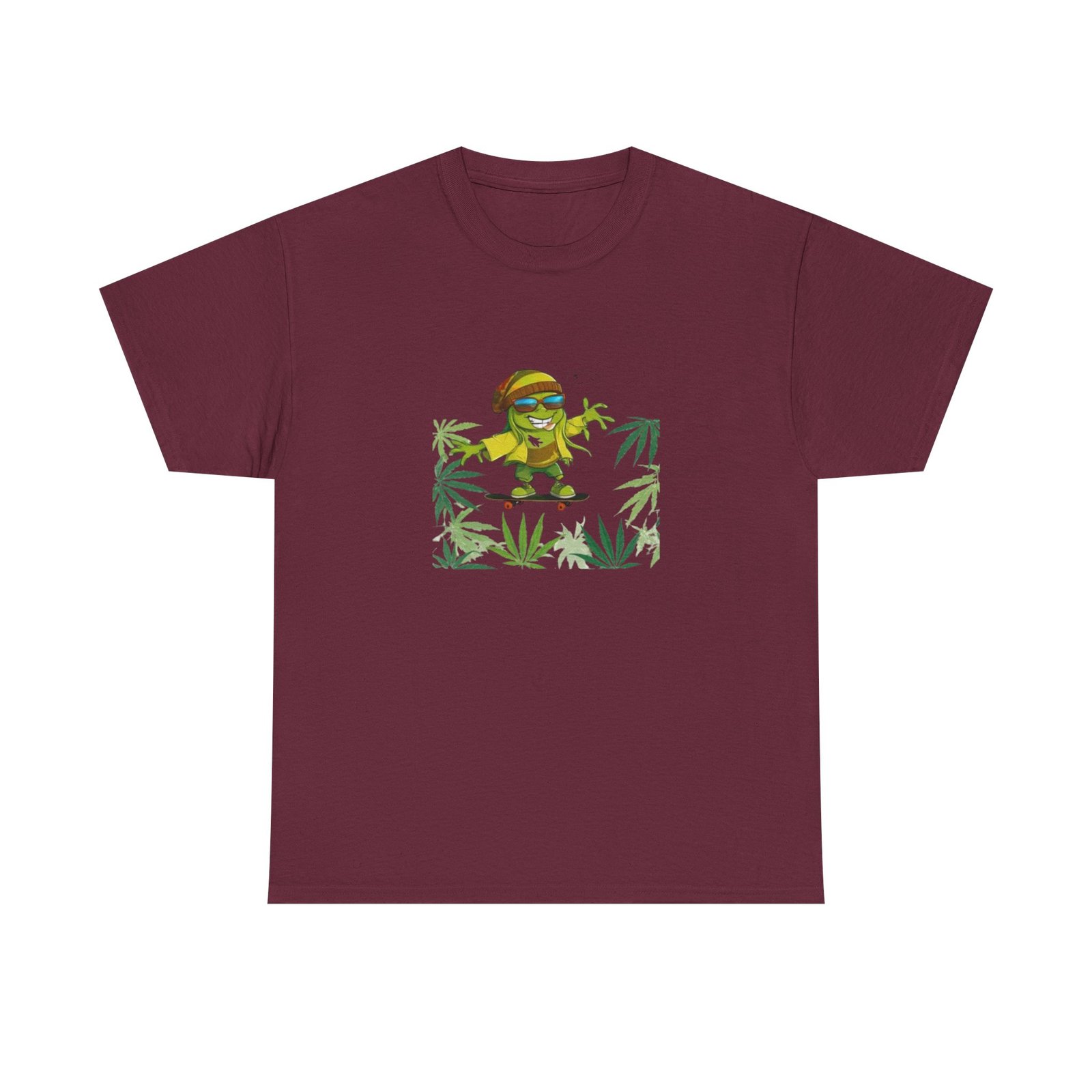 Cannabis Leaves Unisex Heavy Cotton Tee 08 - Image 9