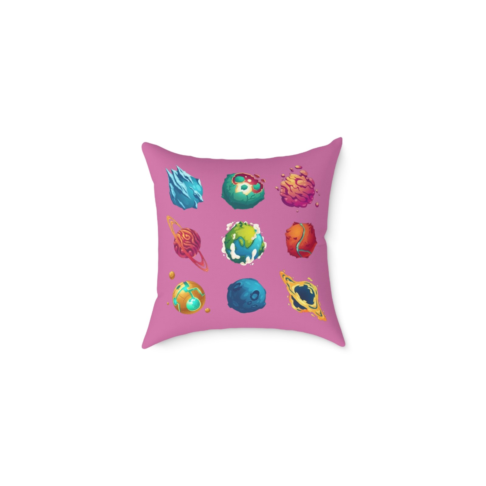 Outer Space Square Poly Canvas Pillow