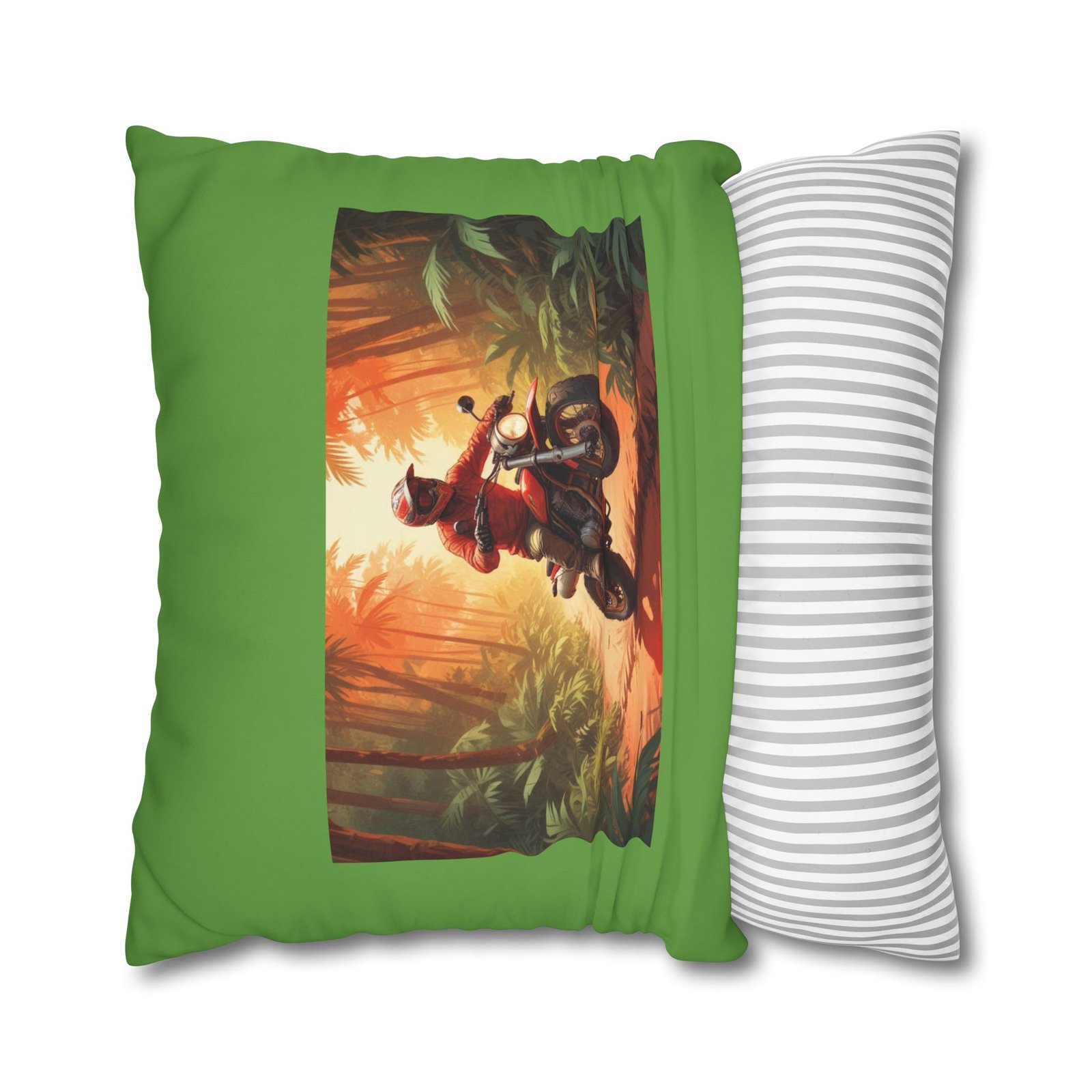 Scrambling Bikes Square Poly Canvas Pillowcase - Image 18