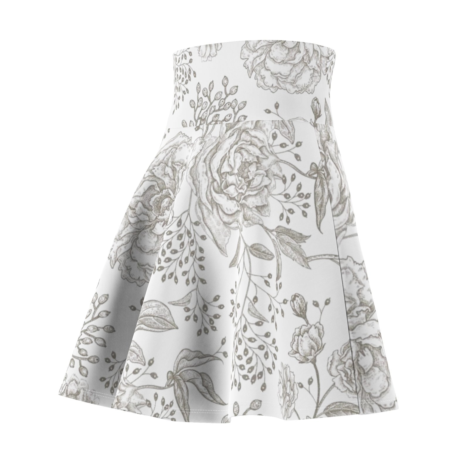Floral Print Women's Skater Skirt - Boho Chic Style for Spring & Summer - Image 4