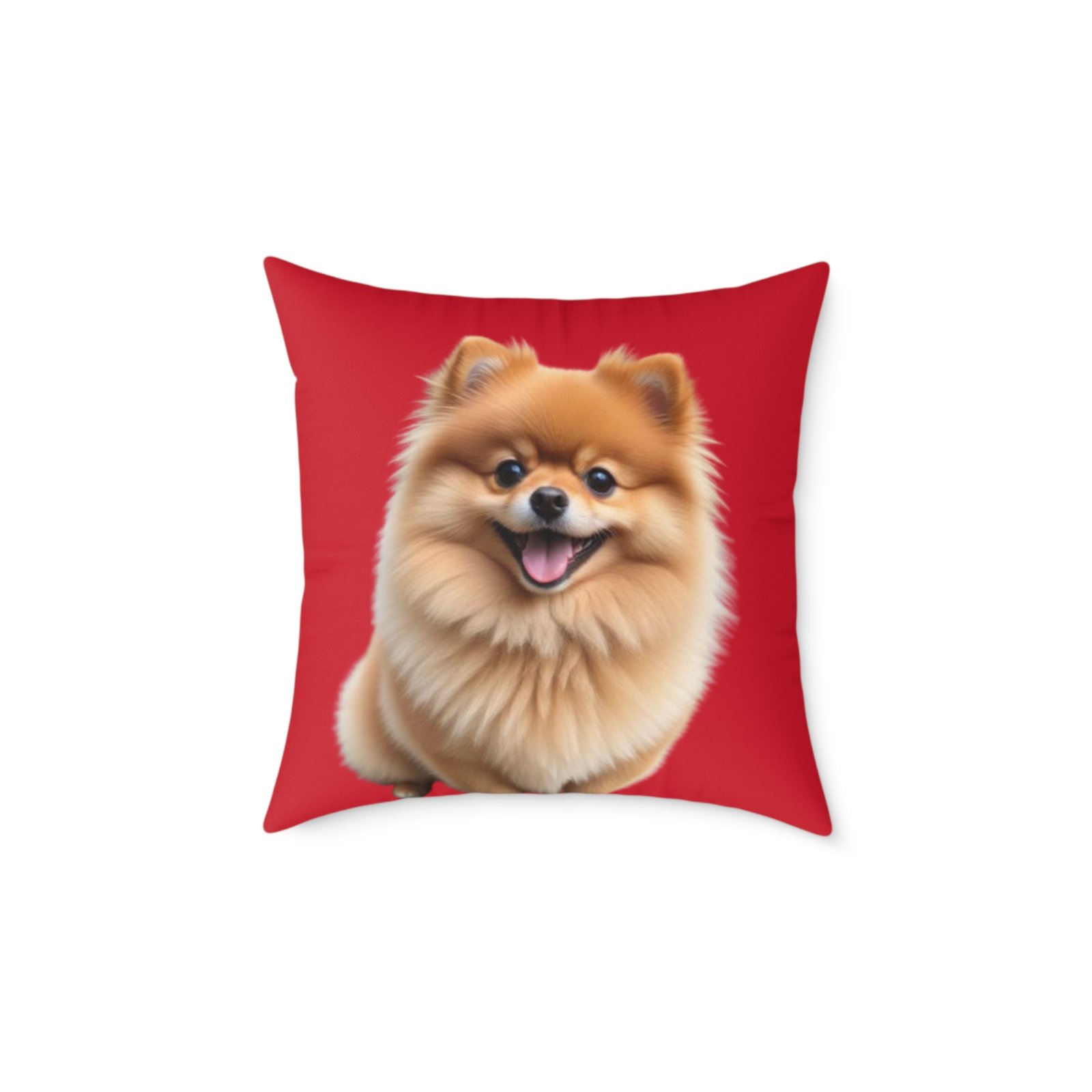 Pomeranian Dog Square Poly Canvas Pillow - Image 9