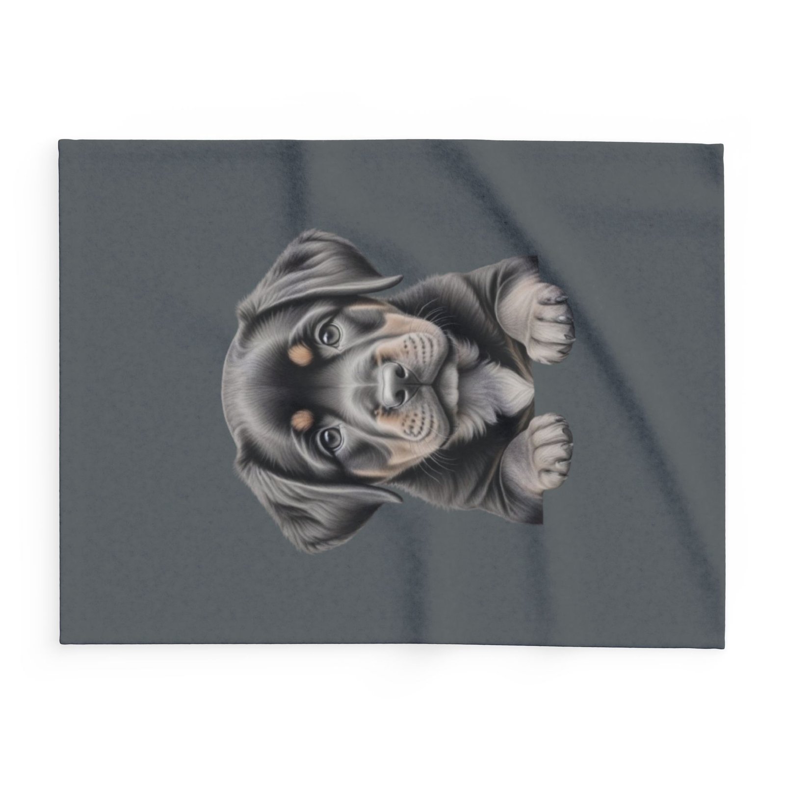 Rottweiller Puppy Arctic Fleece Blanket - Image 2