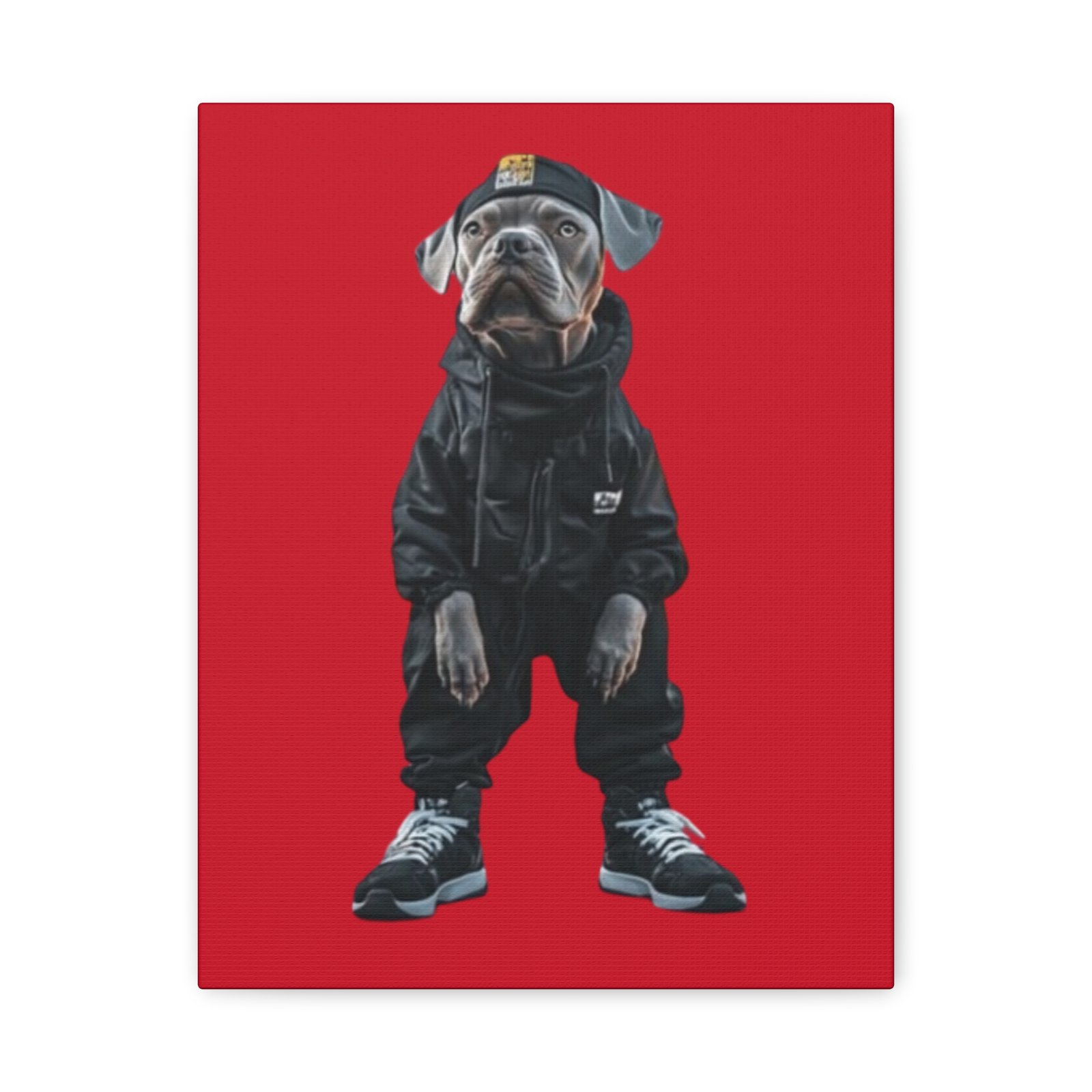 Gangster Dog Art Canvas Print - Modern Home Decor