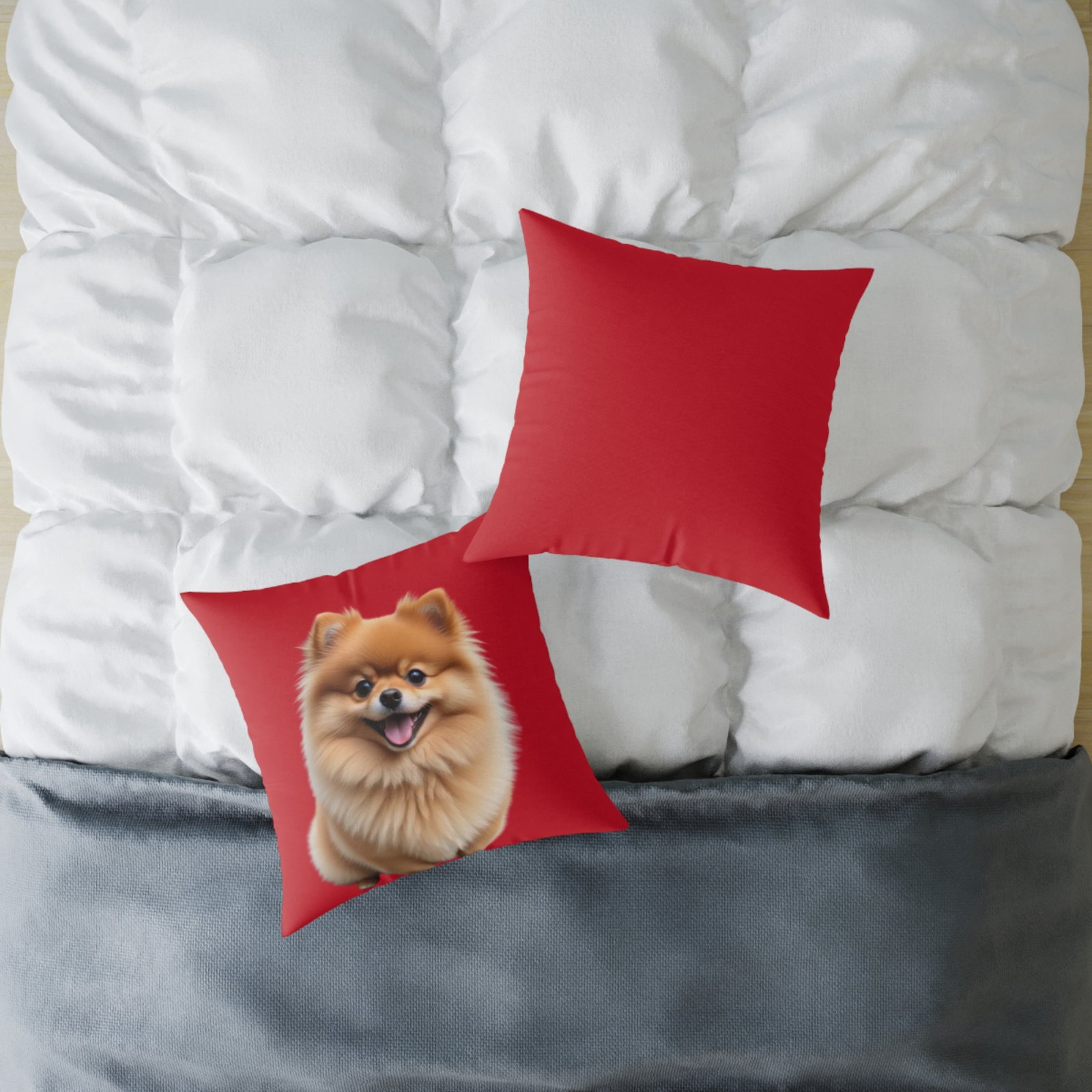 Pomeranian Dog Square Poly Canvas Pillow - Image 12
