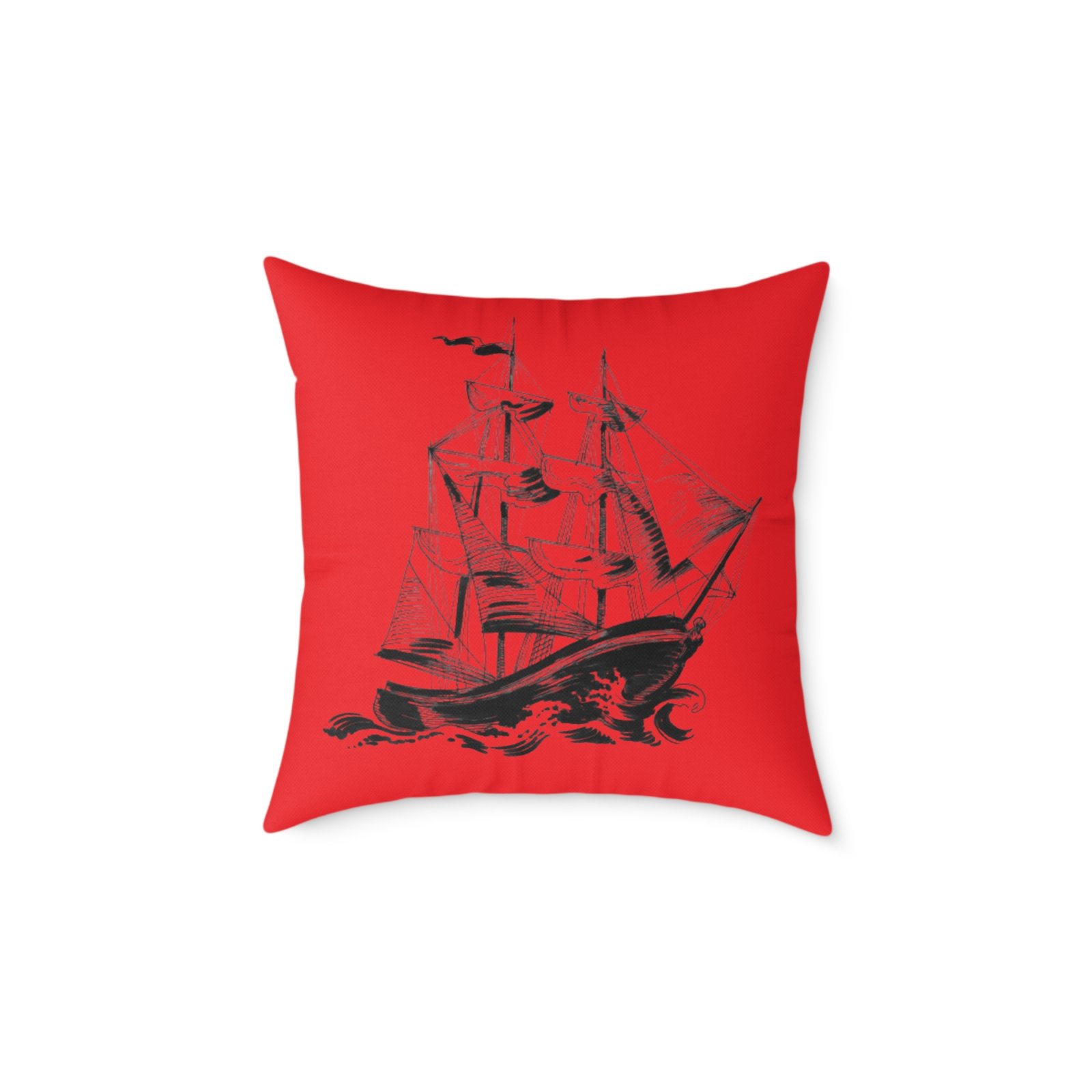 Square Pillow Ships Boats Yachts Sea Sailing Vessels Nautical Decor - Image 9