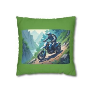 Scrambling Bikes Square Poly Canvas Pillowcase