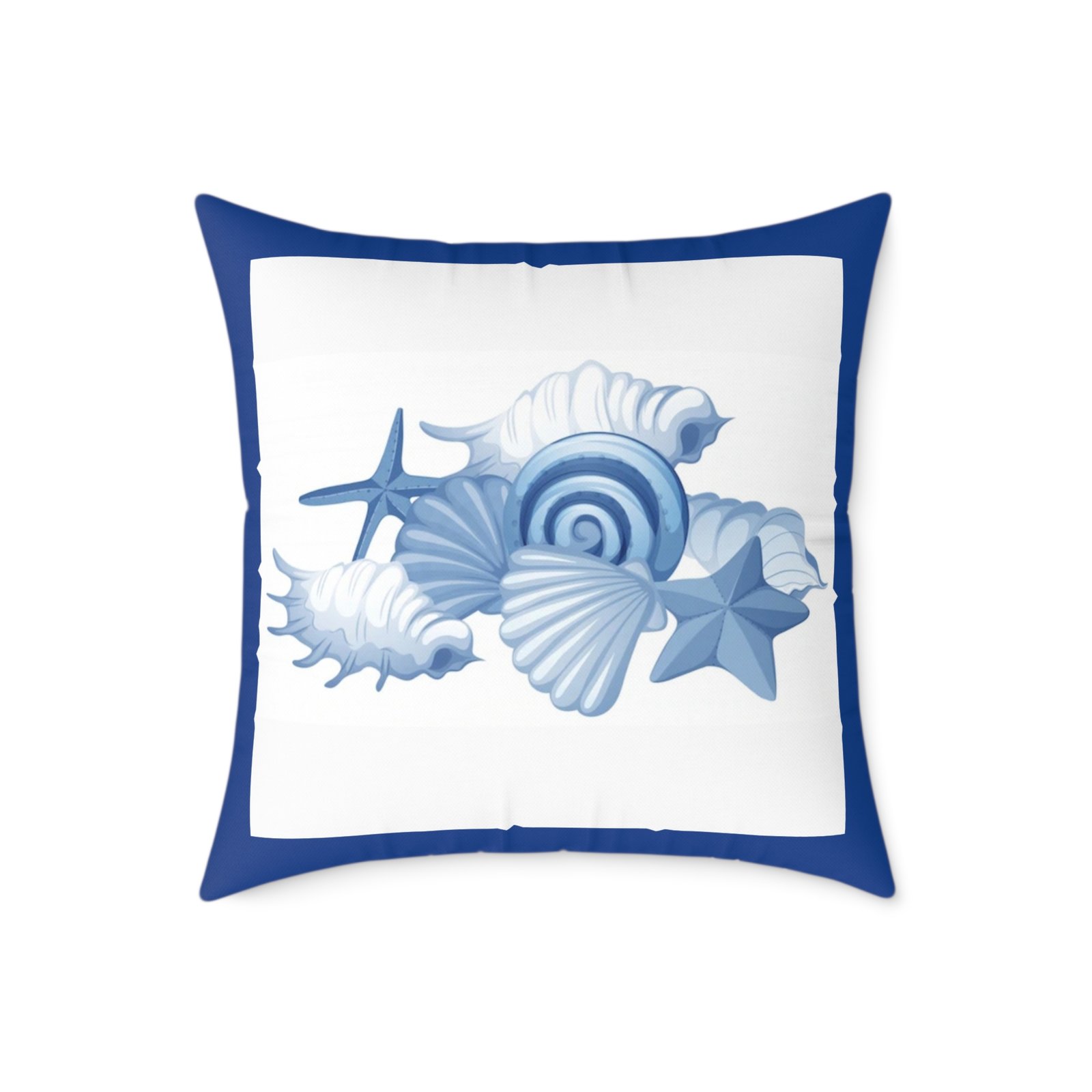 Sea shells Seaside Beach Square Poly Canvas Pillow 08 - Image 13