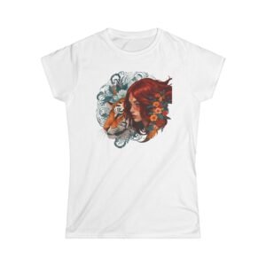 Tiger Lady Art Design Tattoo Soft  style Tshirt