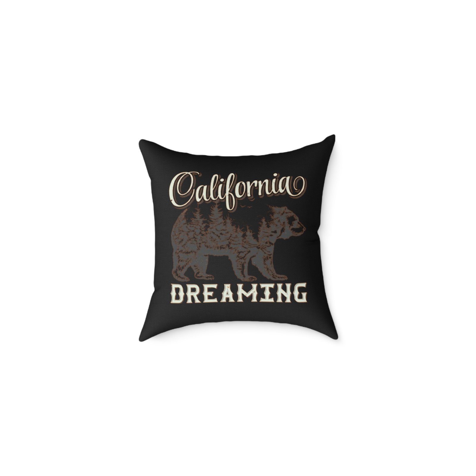 California Dreaming Square Poly Canvas Pillow