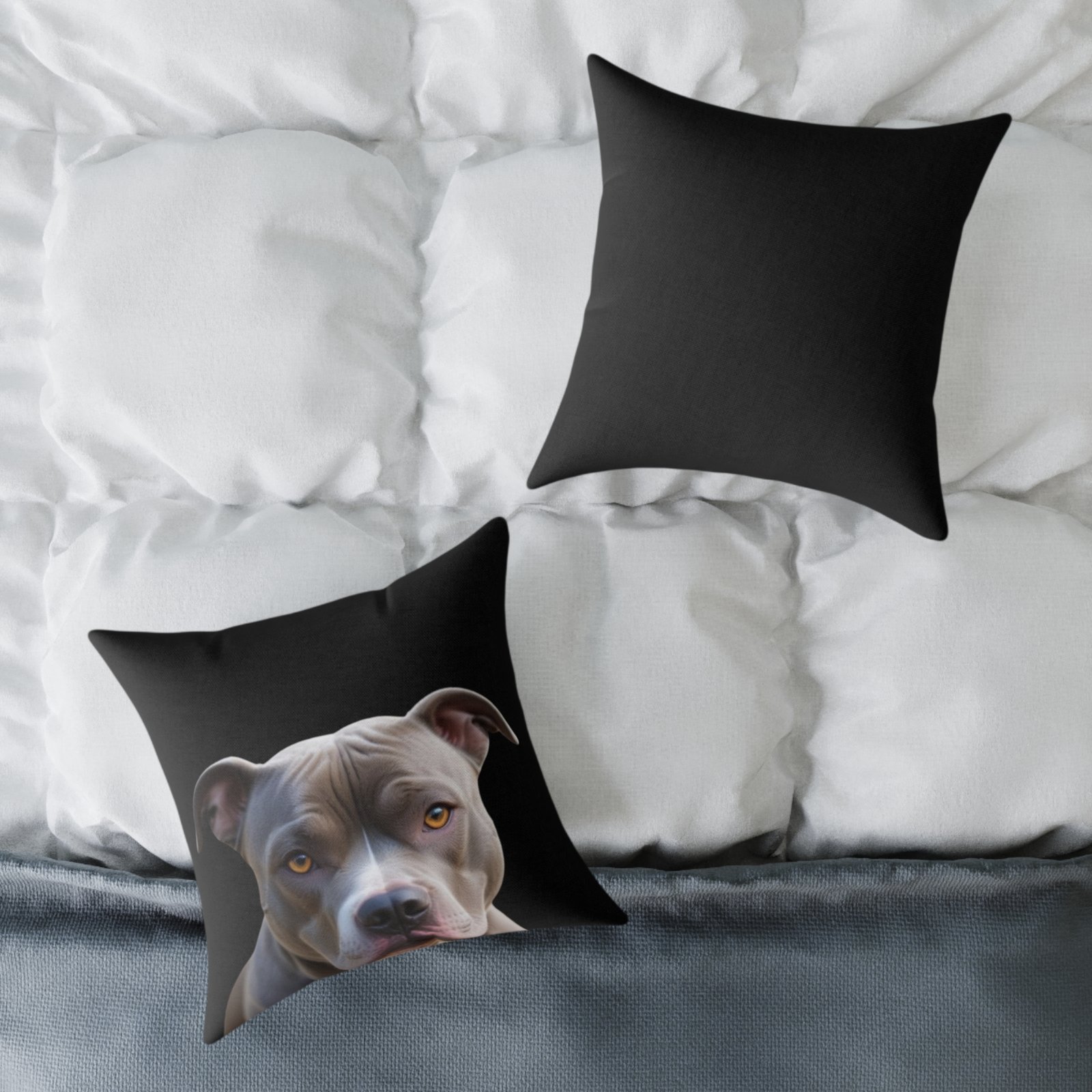 Staffordshire Bull Terrier Square Poly Canvas Pillow - Image 8