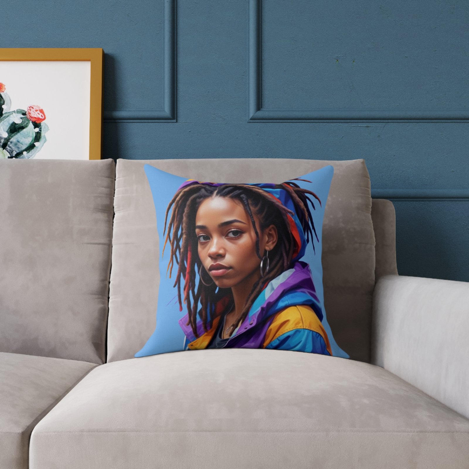 Zara Square Poly Canvas Pillow - Image 3