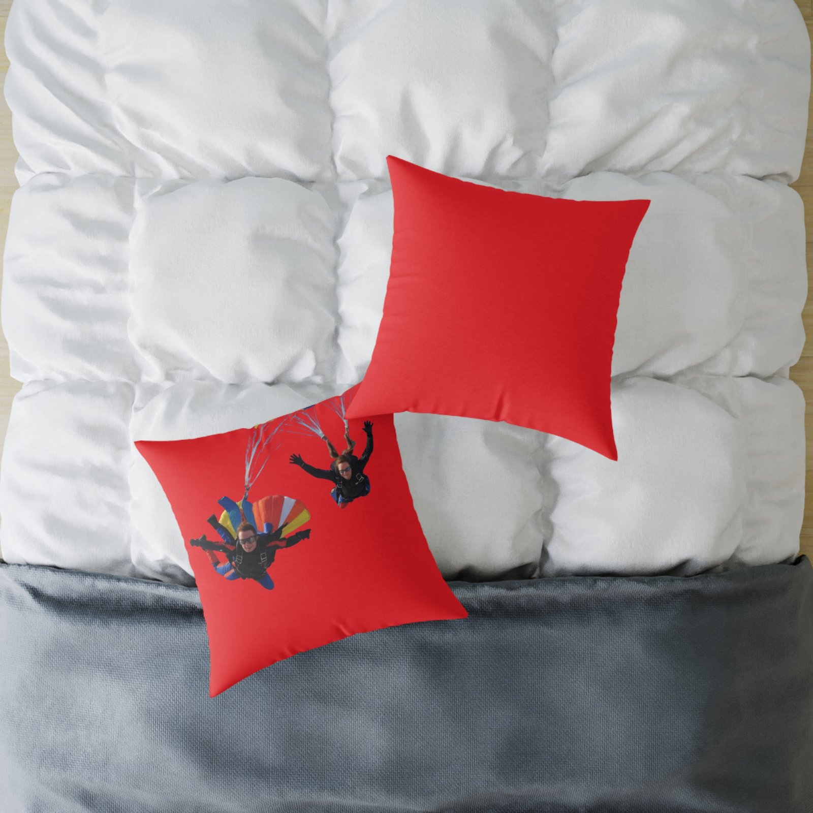 Parachuters Square Poly Canvas Pillow - Image 12