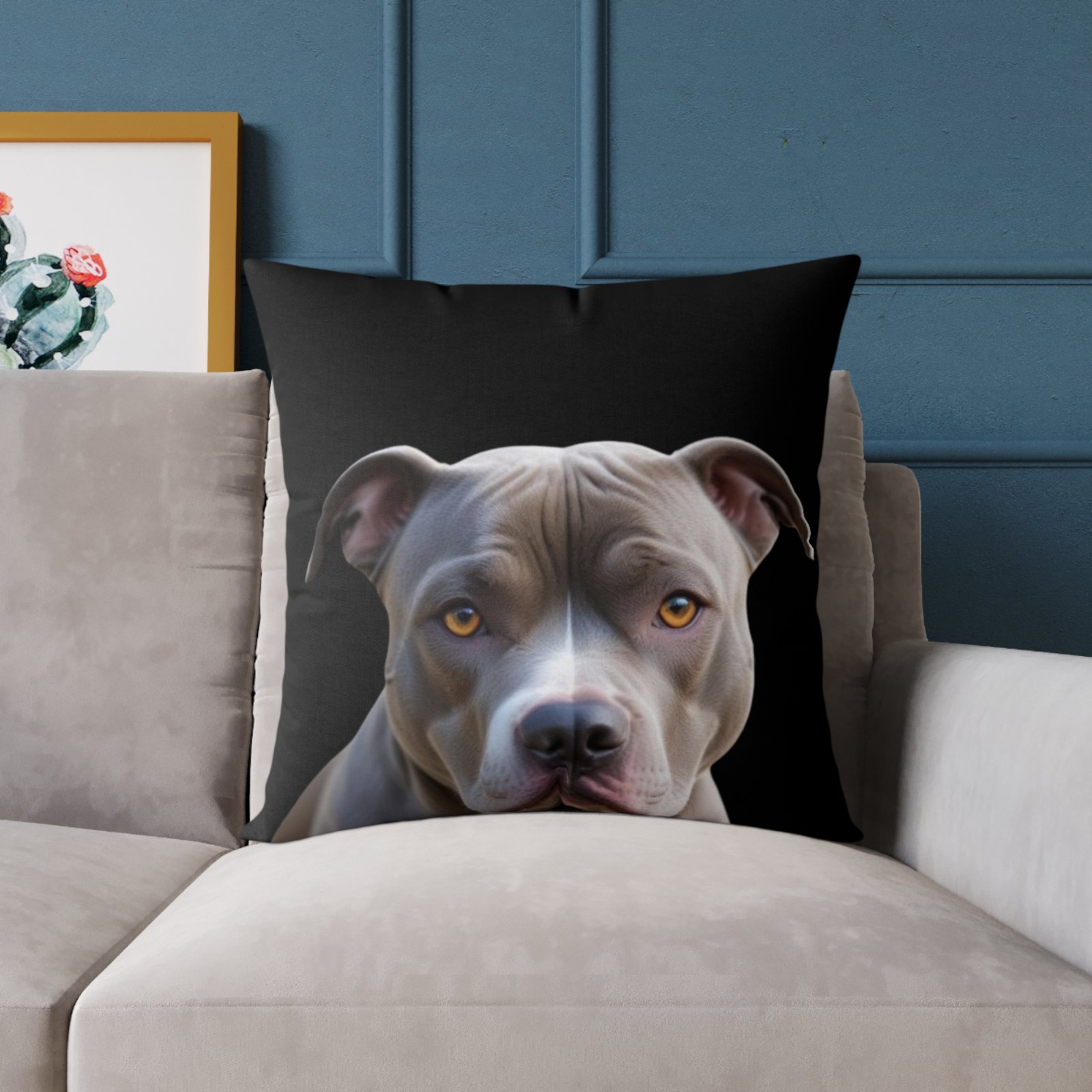 Staffordshire Bull Terrier Square Poly Canvas Pillow - Image 15