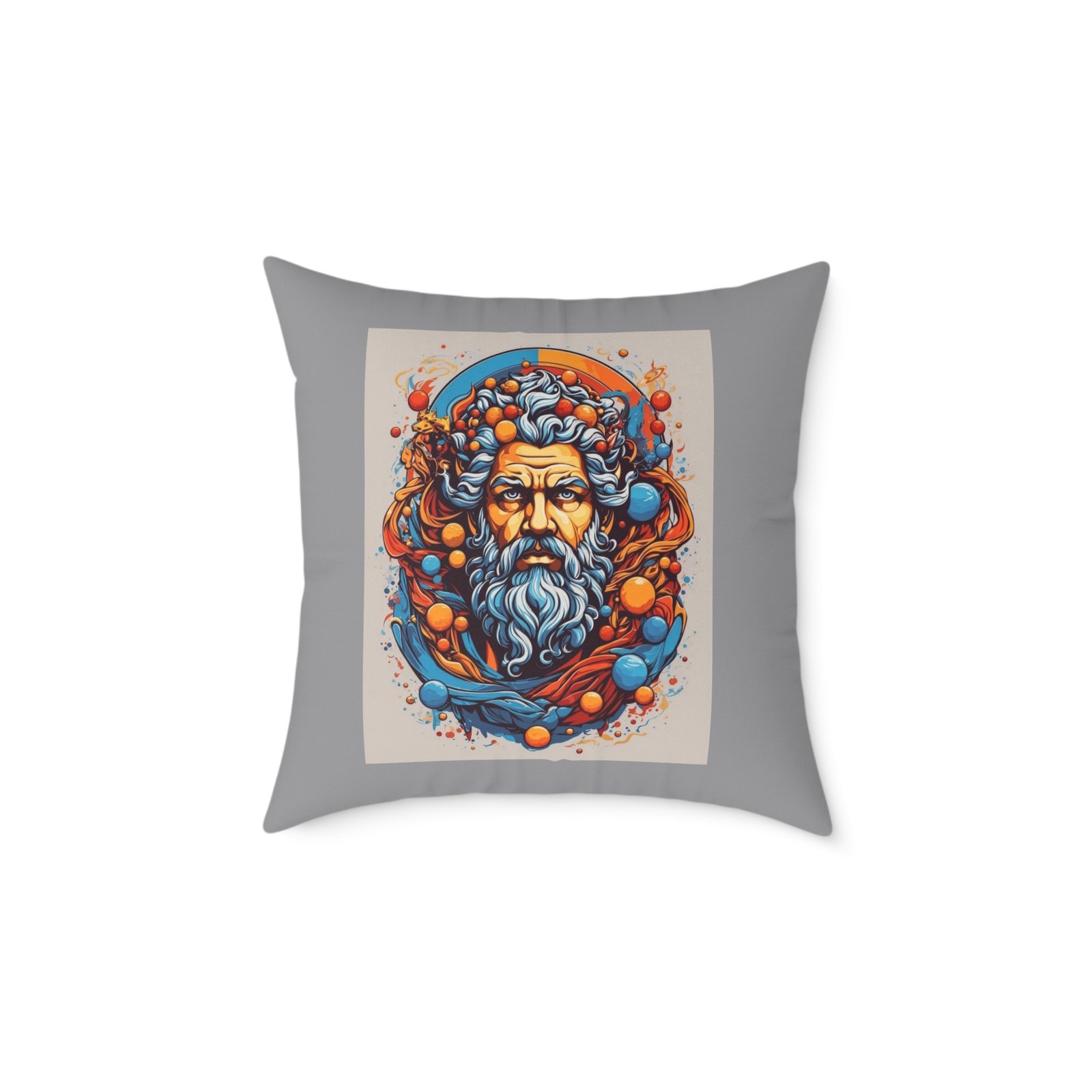 In The Deep Print Square Poly Canvas Pillow - Image 9