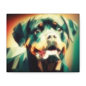 Rottweiler Dog Canvas Art - 1.25" Stretched Matte Print for Pet Lovers