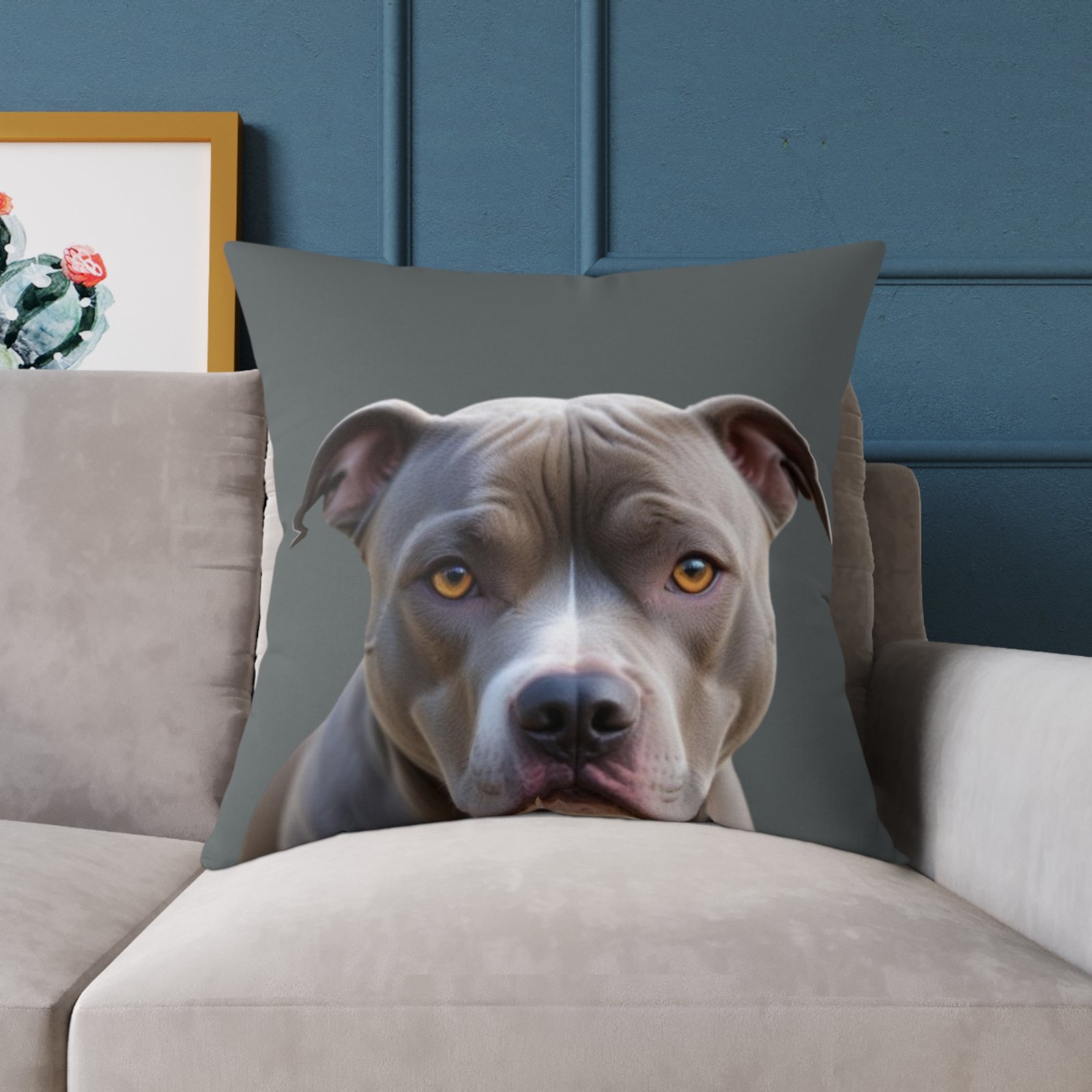 Staffordshire Bull Terrier Square Poly Canvas Pillow - Image 19