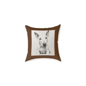 English Bull Terrier Square Poly Canvas Pillow
