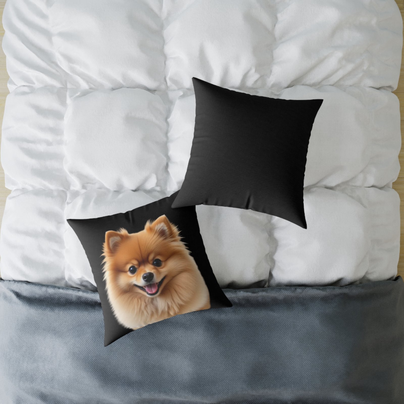 Pomeranian Dog Square Poly Canvas Pillow - Image 12