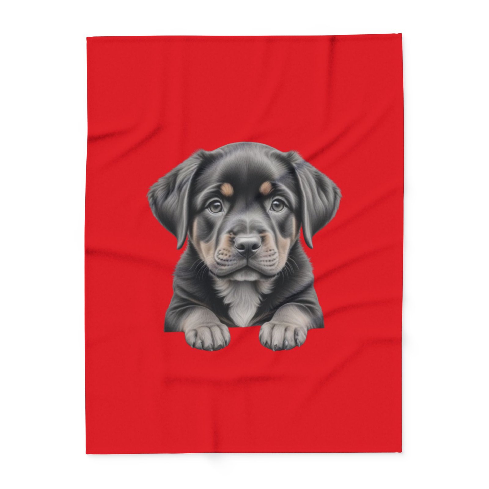 Rottweiller Puppy Arctic Fleece Blanket - Image 9