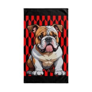 Boxer Plaid Hand Towel, Dog Lover Gift, Kitchen Decor, Pet Accessories, Unique Home Decor, Holiday Gift Idea