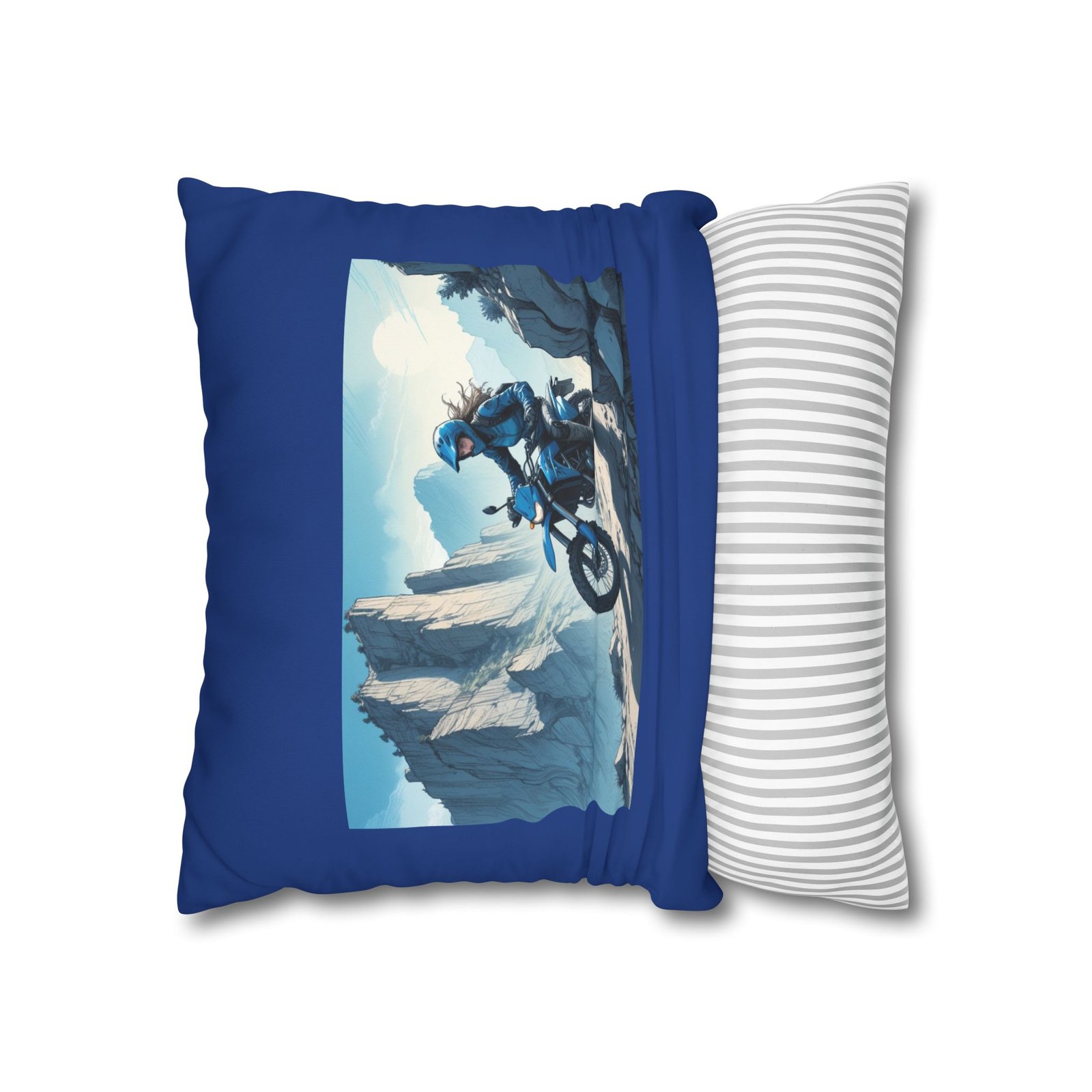 Scrambling Bikes Square Poly Canvas Pillowcase - Image 6