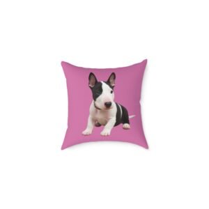 English Bull Terrier Square Poly Canvas Pillow