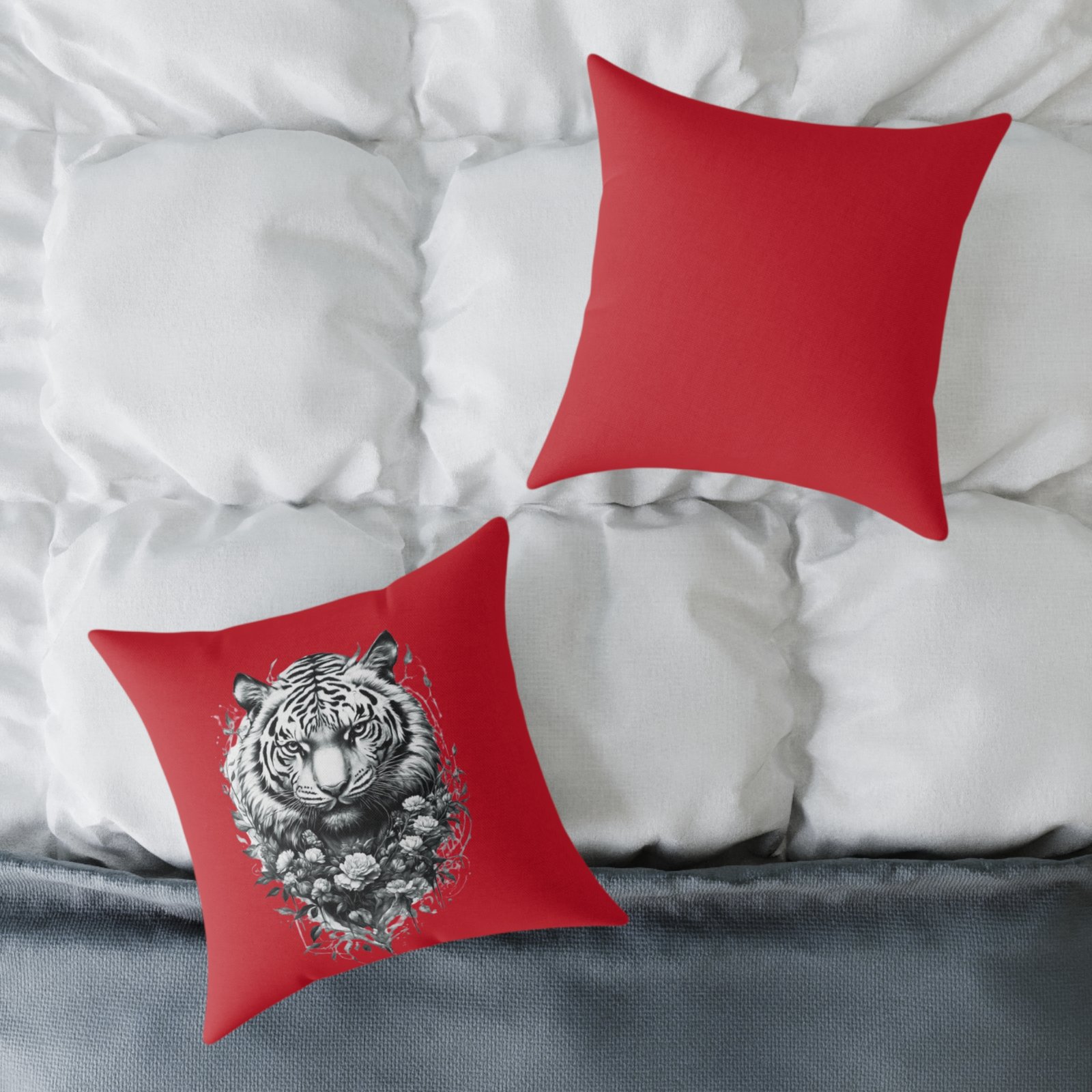 Tiger Square Poly Canvas Pillow - Image 8