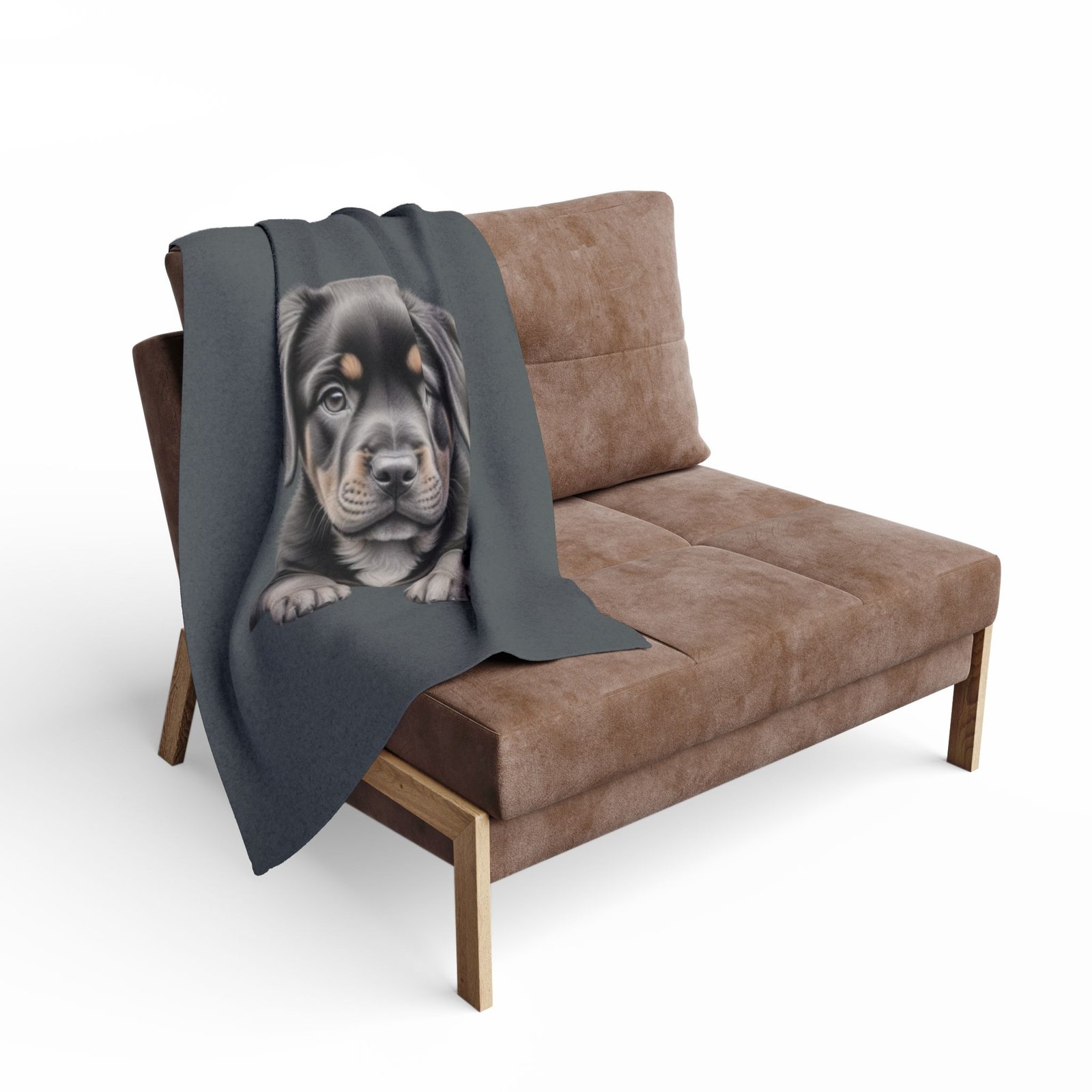 Rottweiller Puppy Arctic Fleece Blanket - Image 4