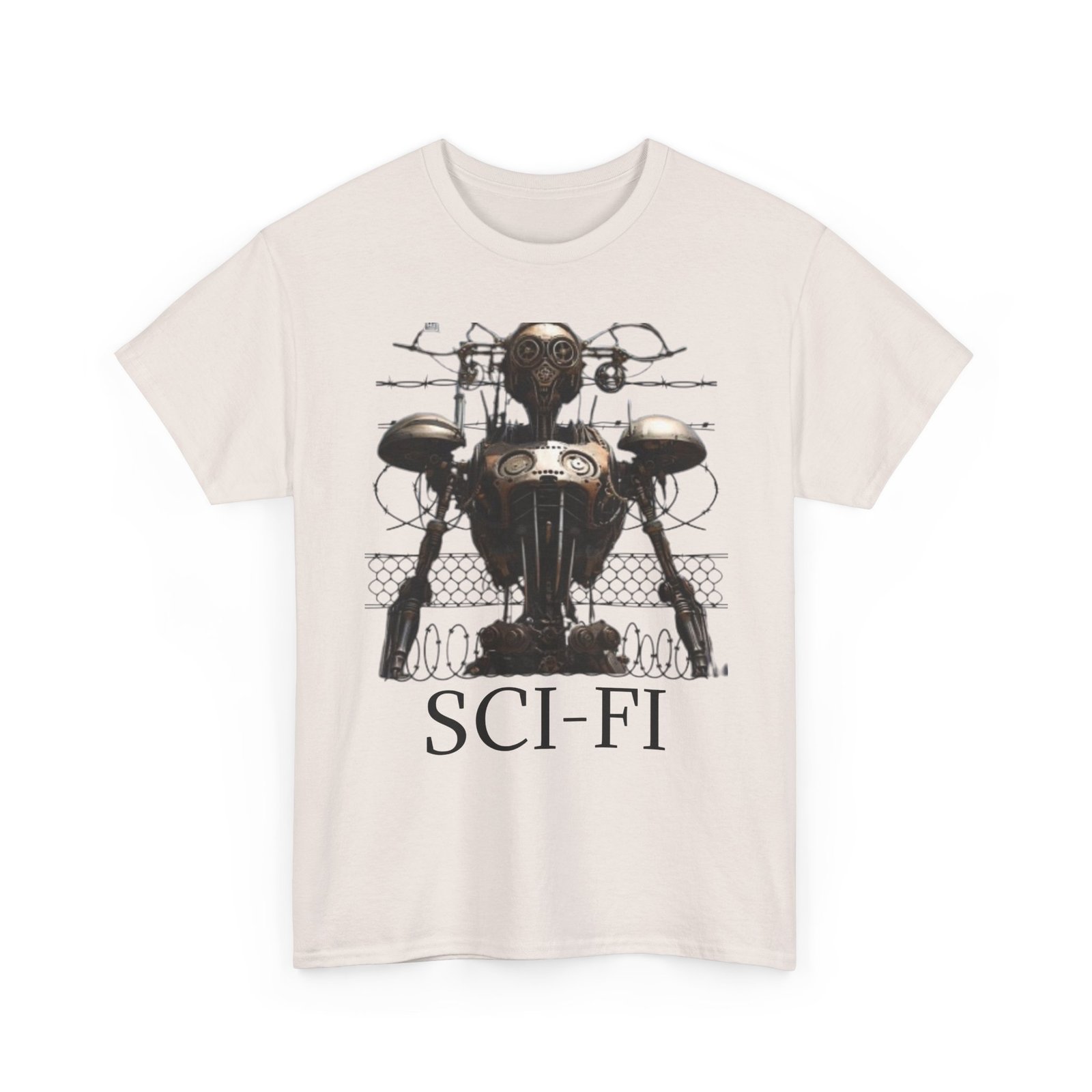 Sci-Fi Robot Futuristic Tee, Unisex Cotton T-Shirt, Geeky Clothing, Perfect Gift for Sci-Fi Lovers, Casual Wear, Unique Graphic Tee - Image 15